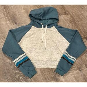 Doublju Cropped Top Long‎ Sleeve Hoodie size small